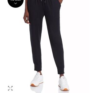 Splendid Women’s Black Linen Joggers w pockets and drawstring waist S